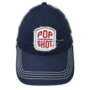 Pop A Shot Snapback Trucker Hat Blue OS Adjustable Embroidered Mesh Back Brewery